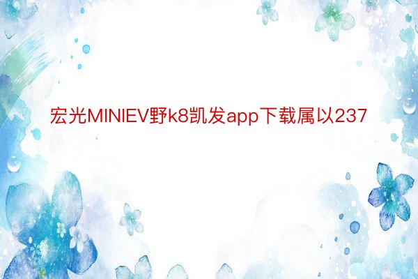 宏光MINIEV野k8凯发app下载属以237